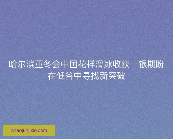 哈尔滨亚冬会中国花样滑冰收获一银期盼在低谷中寻找新突破